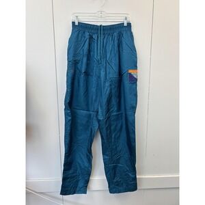 Vintage Nike Pants Mens Large Teal Flight Nylon Track Windbreaker Warm Up 90s
